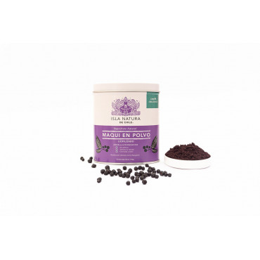 Maqui Bio en Poudre de 100G dans sa boite en métal